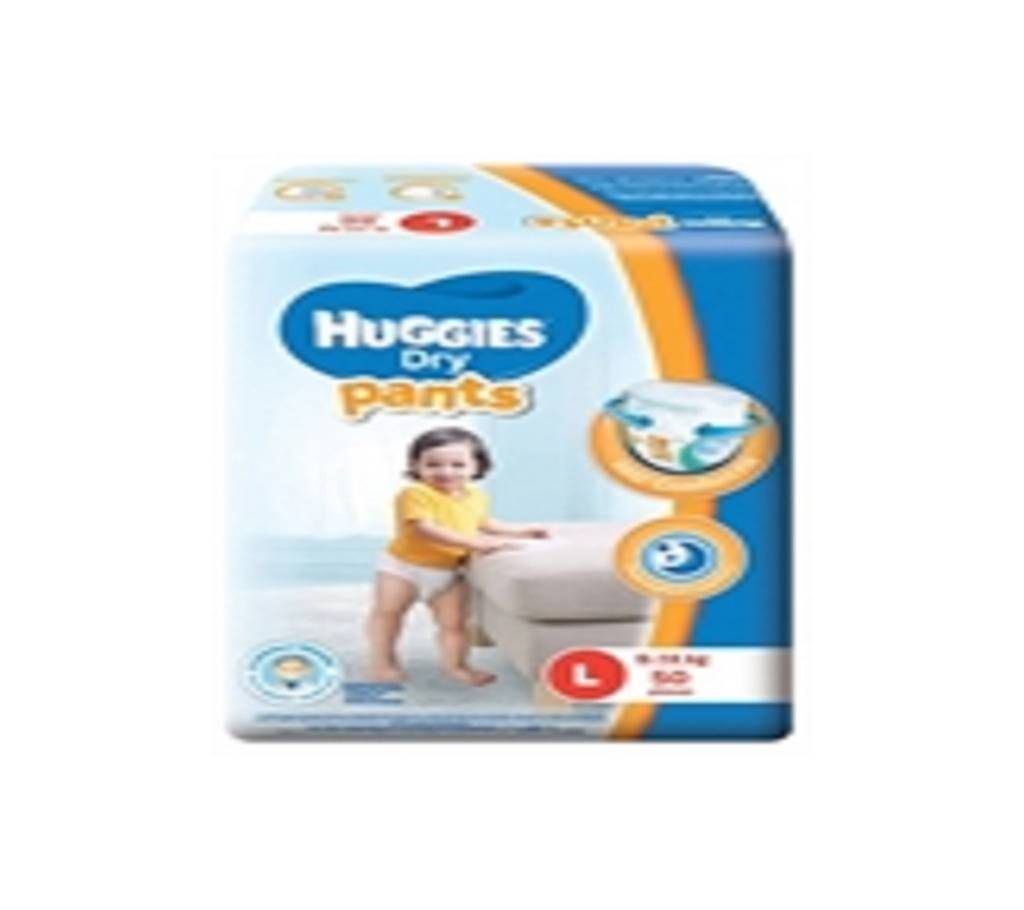 Huggies Dry Pants Baby Diaper (Pant System) L (9-14 kg) 50 pcs