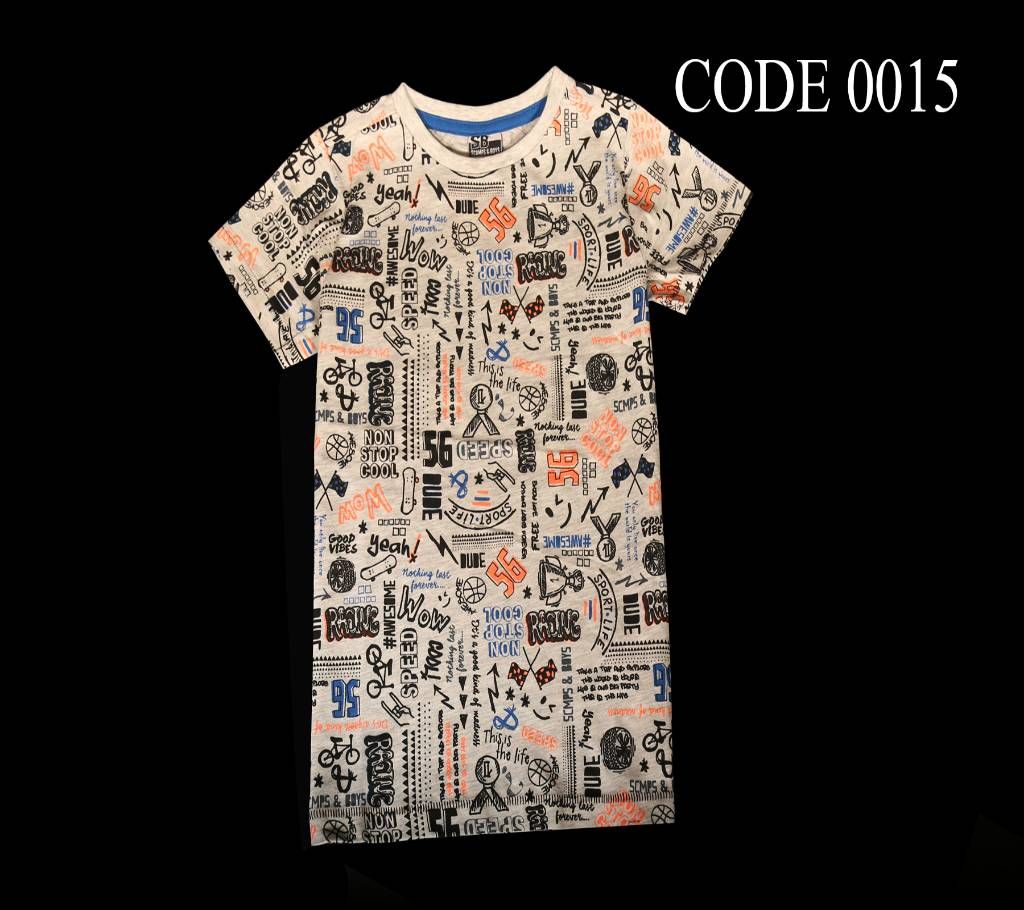 boys all over print short sleeve t-shirt