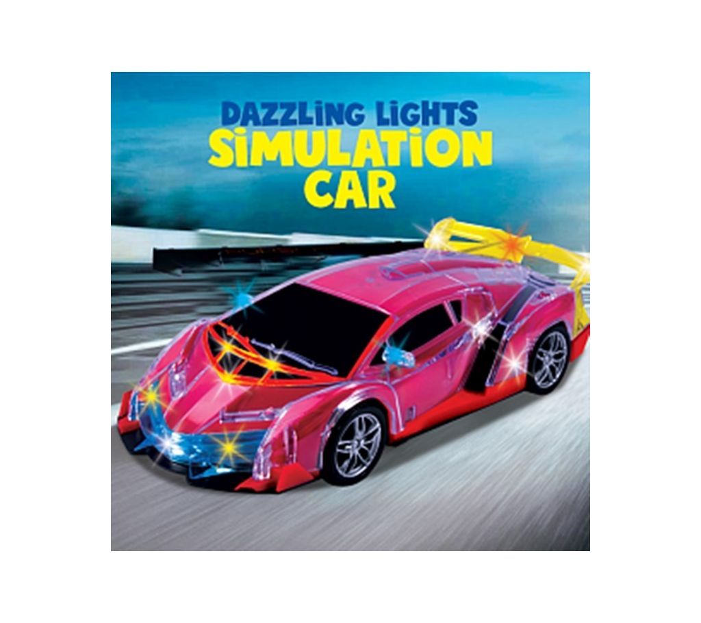 Racer Power Dazzling Lights Simulation Car 3+ Ages, Red, GT-XJ518-B