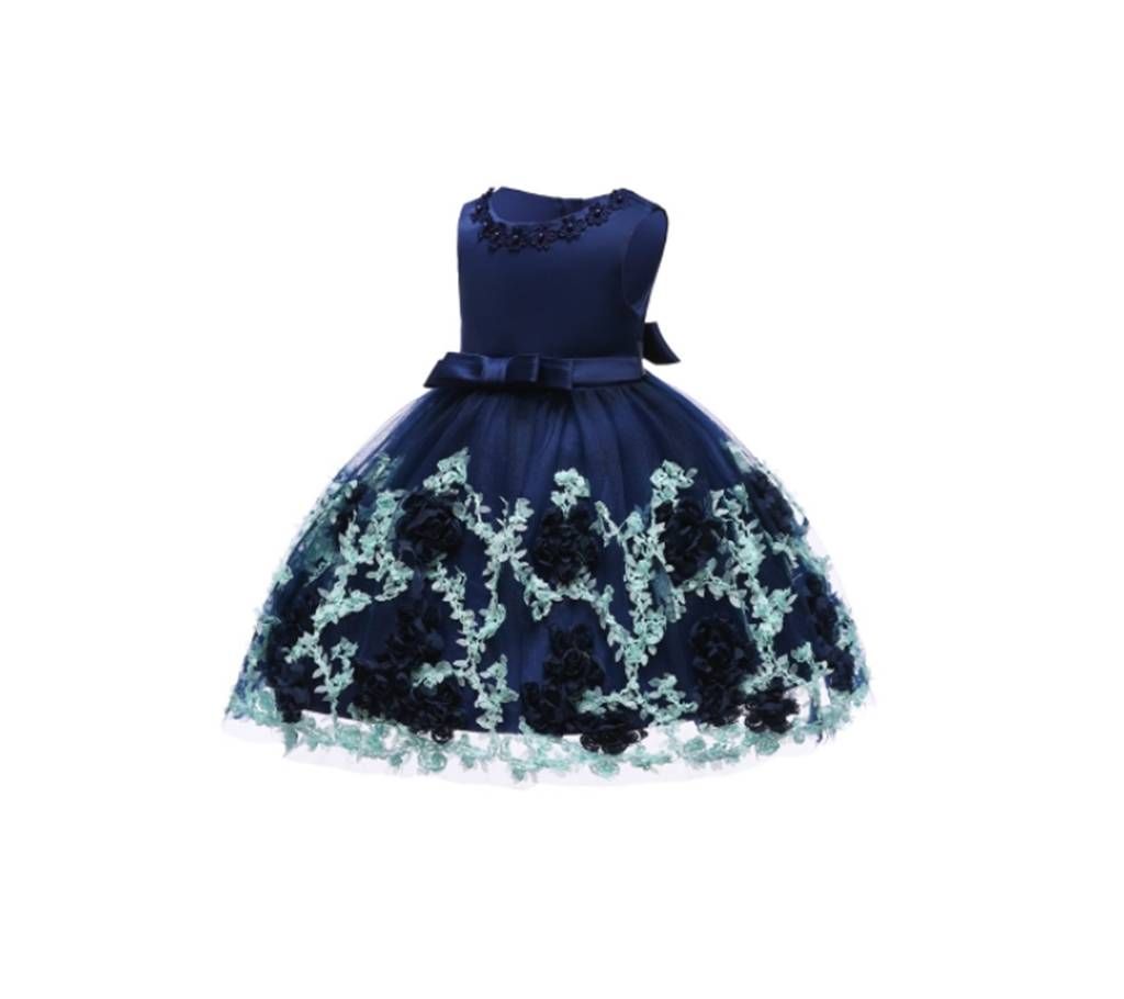 Formal ruffle lace party baby girl dress