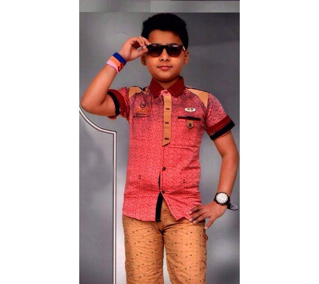 Boys cotton shirt and pant 