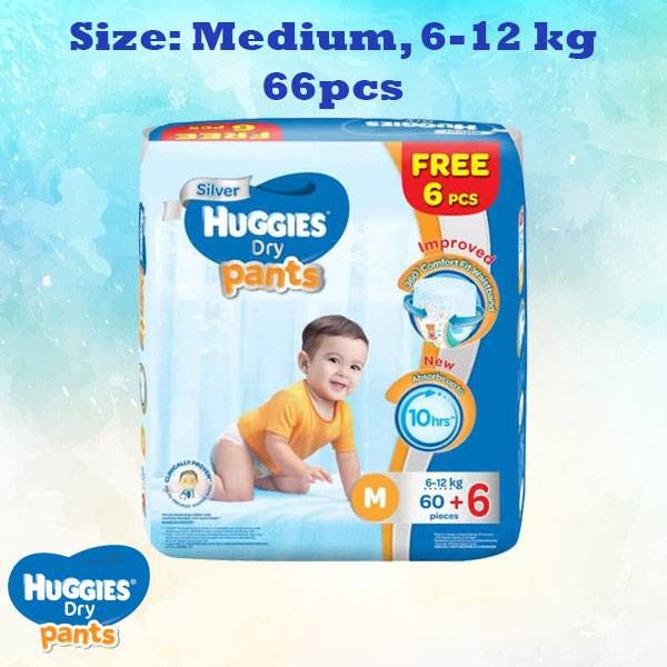 Huggies Dry Pants M 6-12kg 66pcs