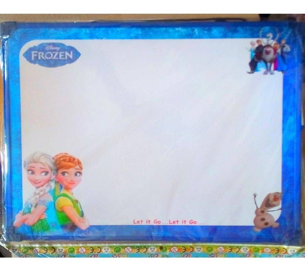 PLASTIC FROZEN BABY WRITING BOARD-MULTICOLOR