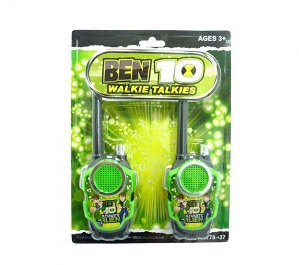 Plastic Ben 10 Walkie Talkies Toy - Green and Black