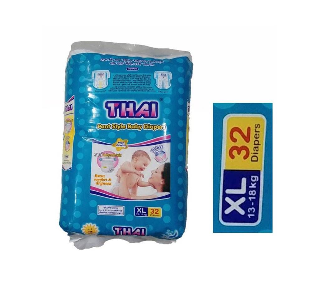 THAI PANT STYLE BABY DIAPERS XL-(13-18KG) 32PCS