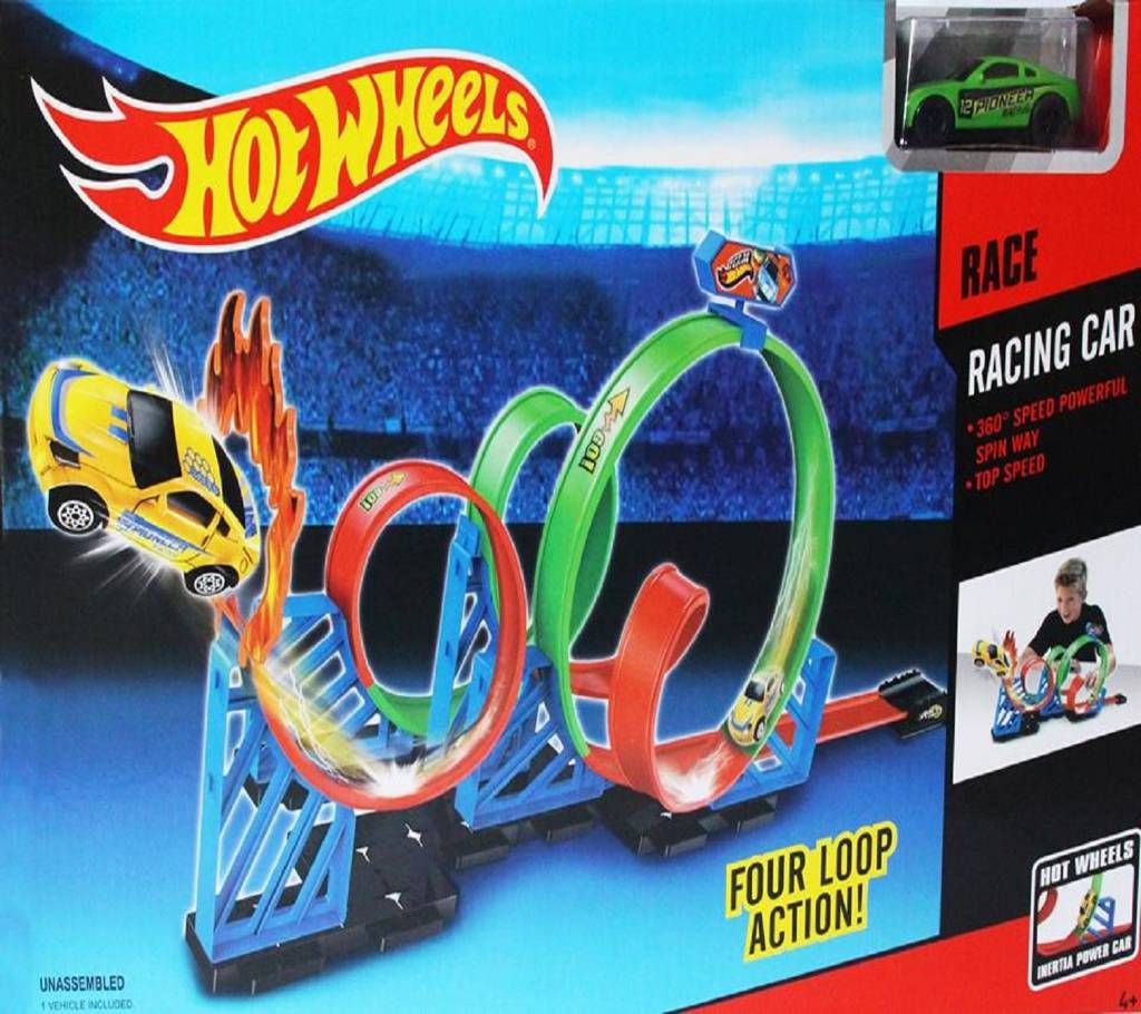 Hotwheels 360 Racing Track Set For Kids