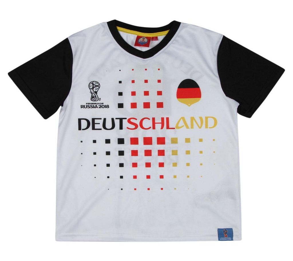 White and Black Russia Cup 2018 DEUTSCHLAND  Short Sleeve T-shirt For