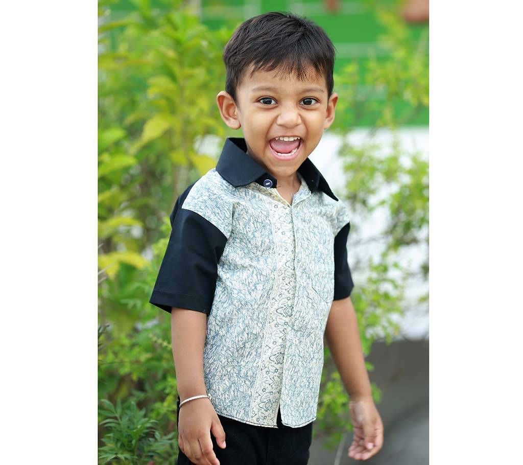Indian aurvind cotton half sleeve shirt for boys