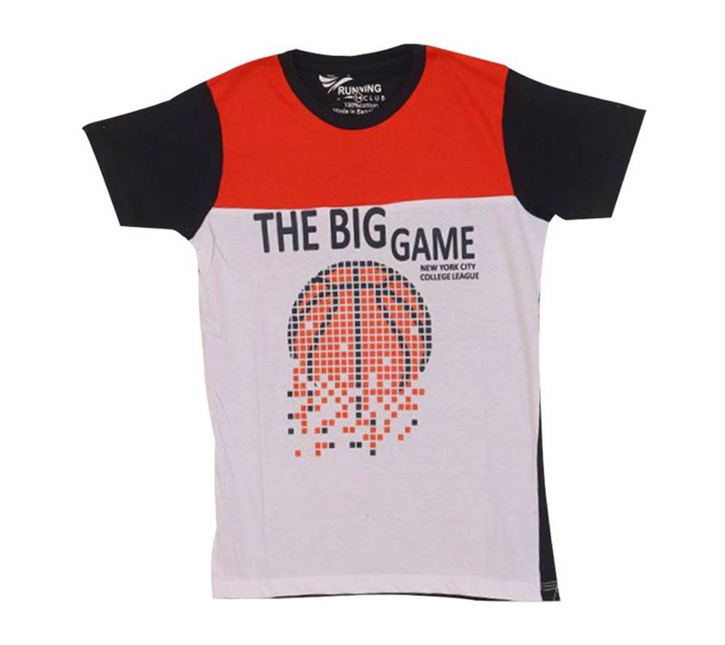 Boys The Big Game Half Sleeve Cotton T-Shirt