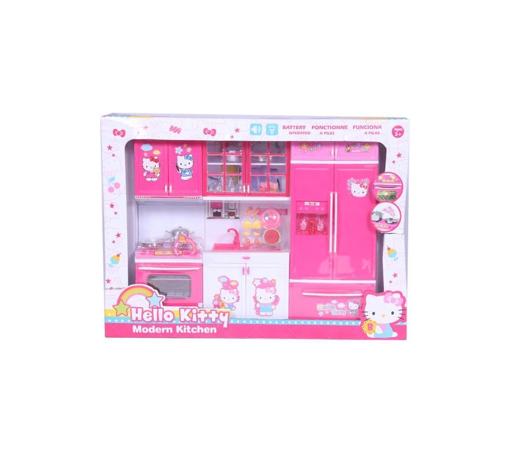 Plastic Kitchen Toy Set - Pink