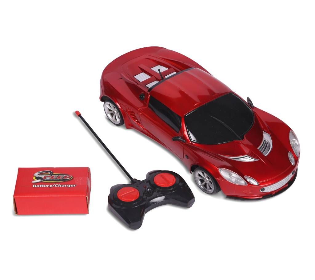 R/C 1:10 Super Speed Big Size Racing Car RED with Stearing Wheel Controller