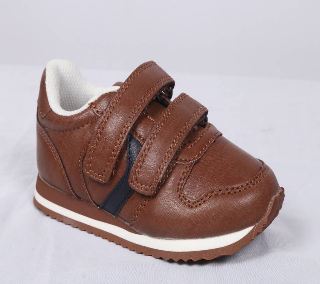 Boy's Chocolate Tan Trainers Shoes 