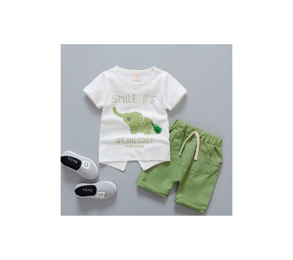 T-Shirt Set For Baby Girl - White