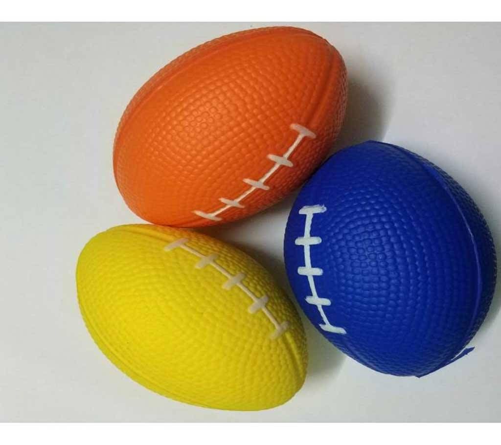 Rugby Ball Squishy Stress Relief - 3pcs