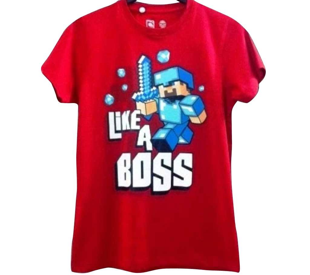 Like A Boss Kids Round Neck T-Shirt