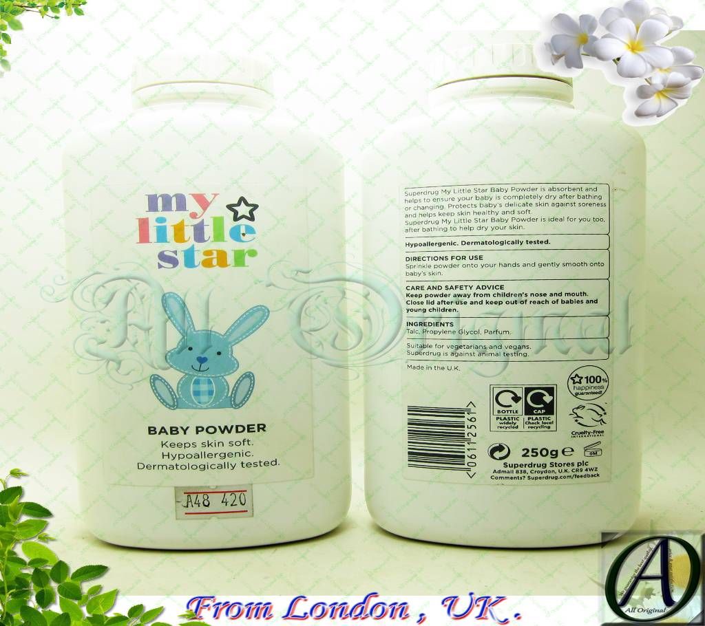 Superdrug My Little Star Baby Talc 250ml (UK)
