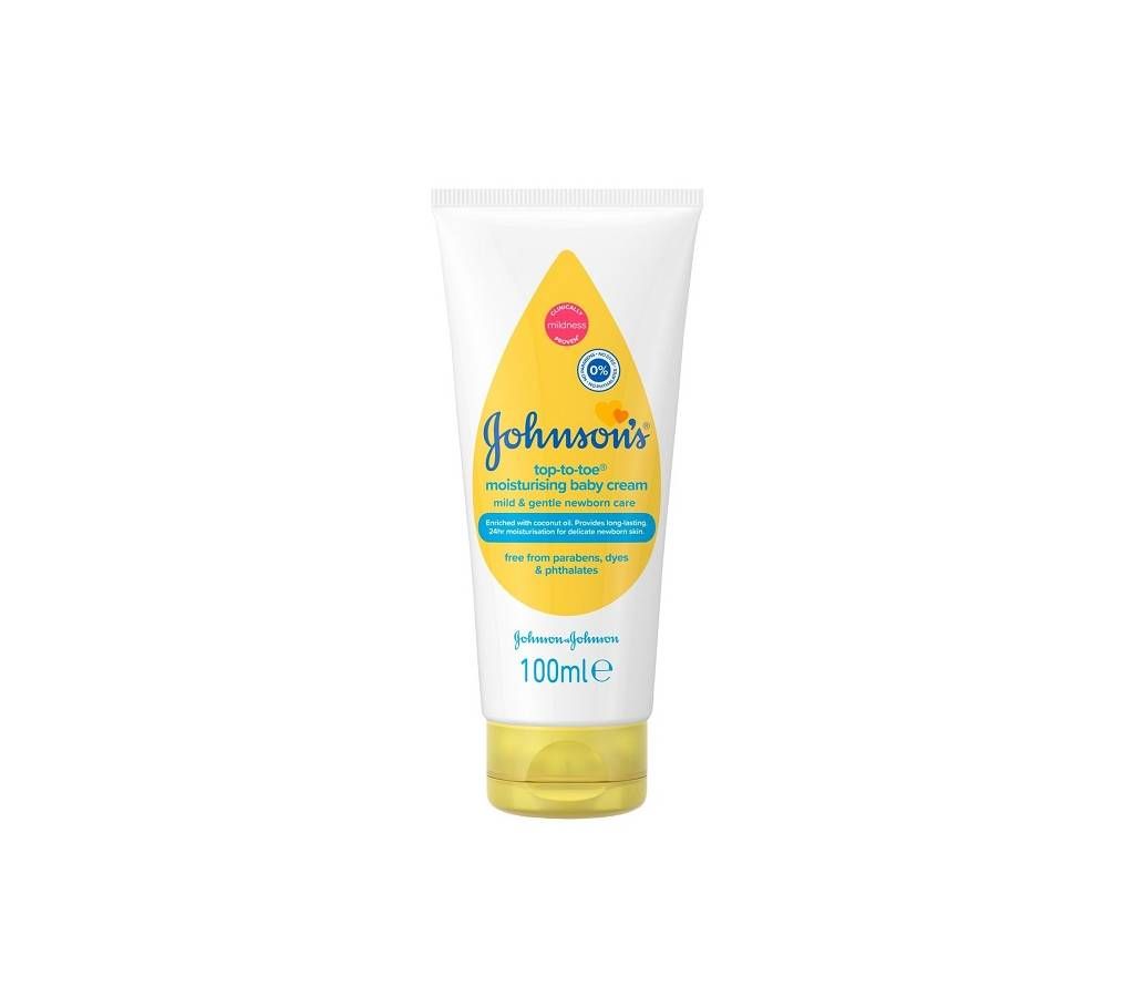 Johnson's Baby Top to Toe Moisturising Cream-100ml-France 