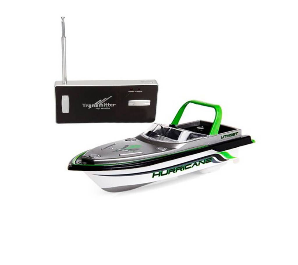Green Radio control Mini Boat toy for kids 