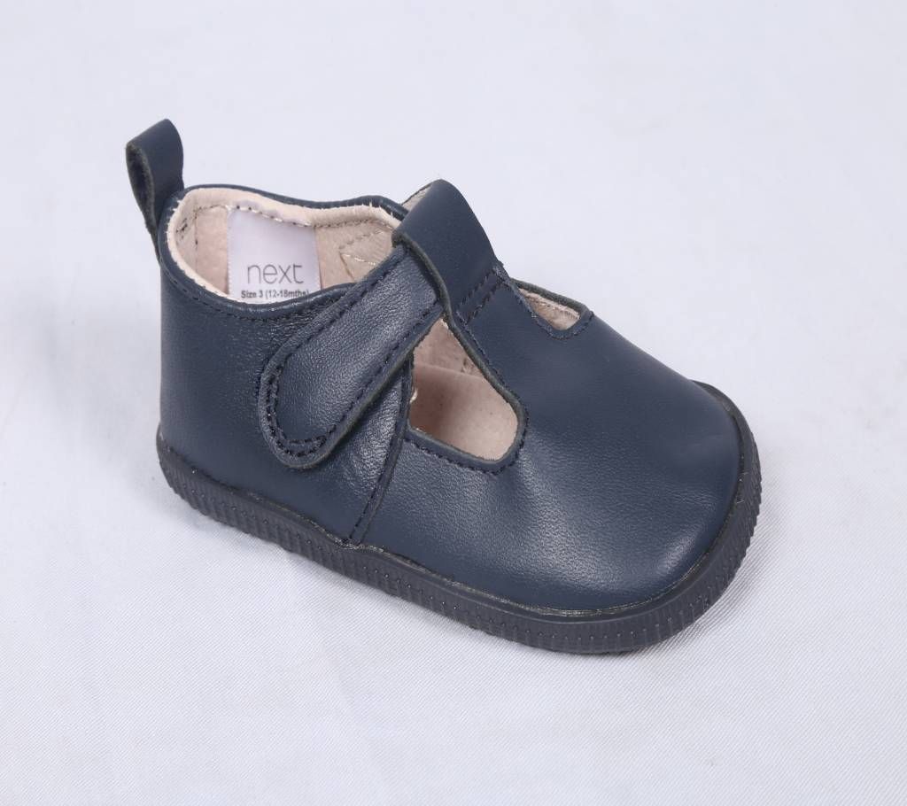Boy's Charcoal T-Bar Shoes
