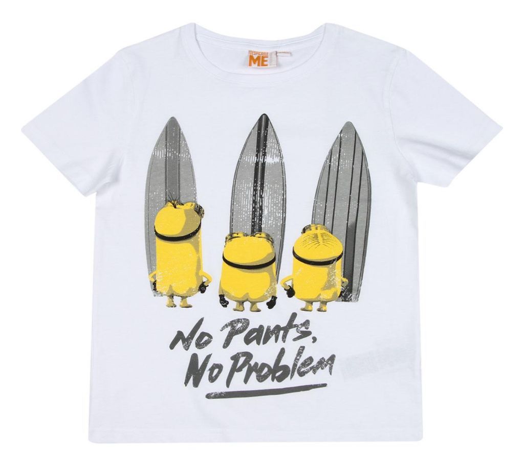 OFF White Cotton Short Sleeve T-shirt For Boys