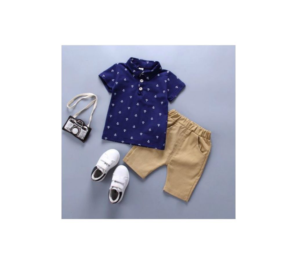 T-Shirt Set For Baby Boy - Navy Blue