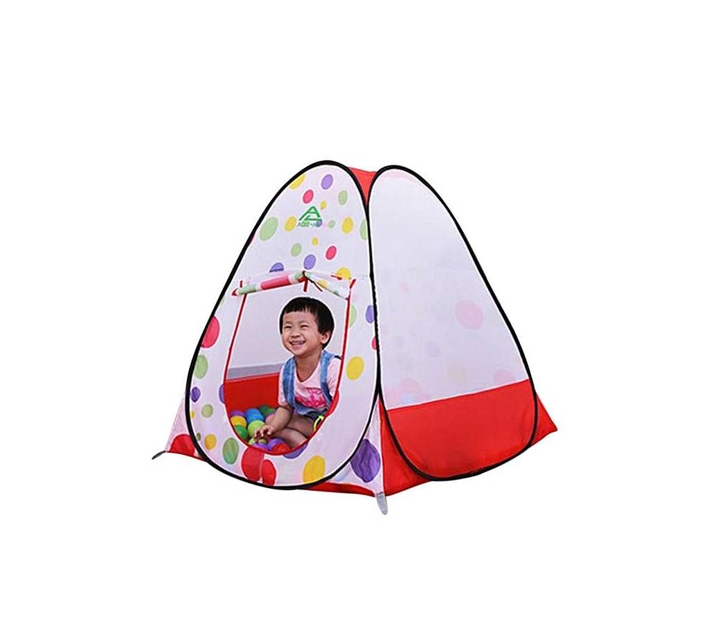 Tent Play House And Pit Ball Set For Kids - Red An