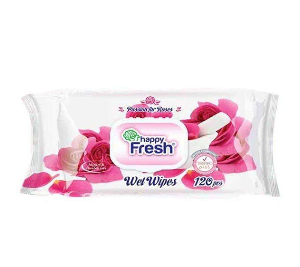 Happy Fresh Fliptop Wipe - 120Pcs (India)