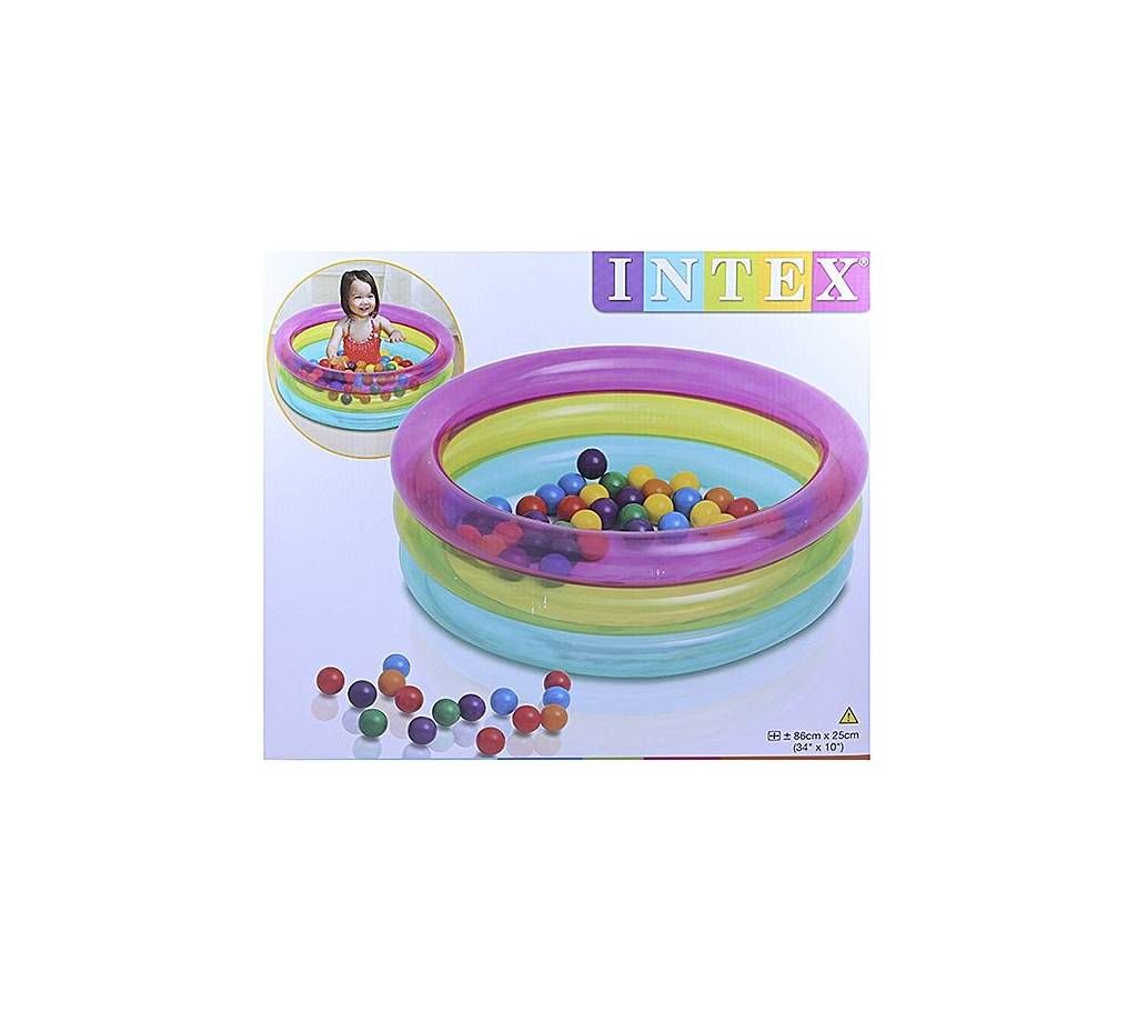 Intex Plastic Inflatable Ball House For Kids - Mul