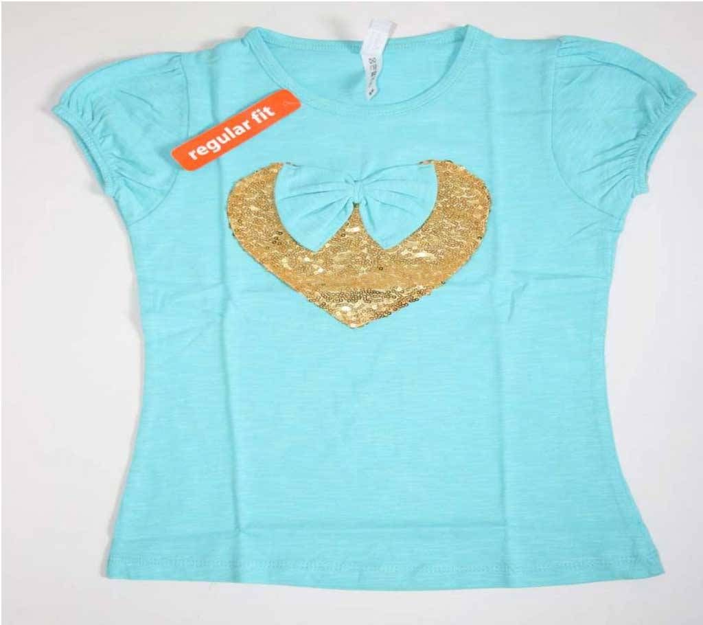 Cute Love Shape Girls Tshirts