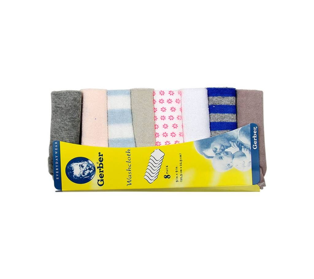 Gerber Washcloth 8 Pack Baby Towel