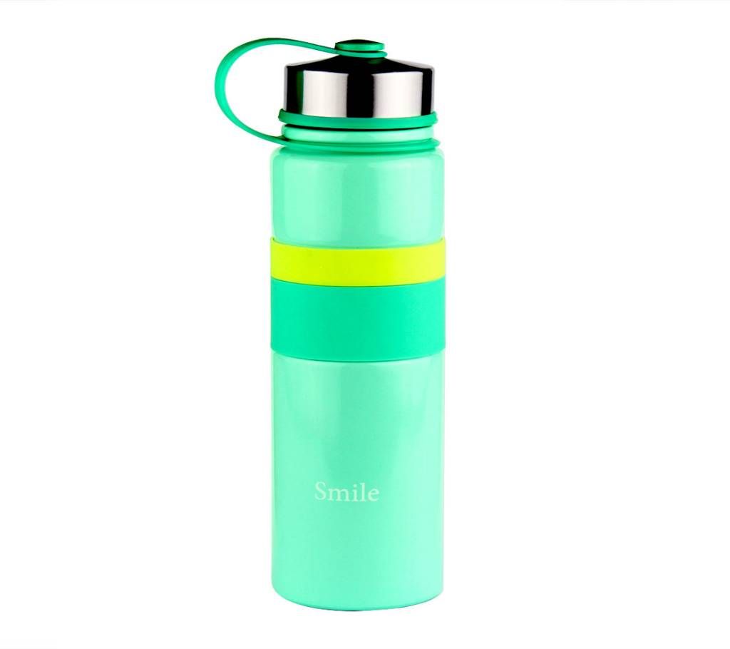 Mint Green Smile  Stainless Steel  Cup Flask