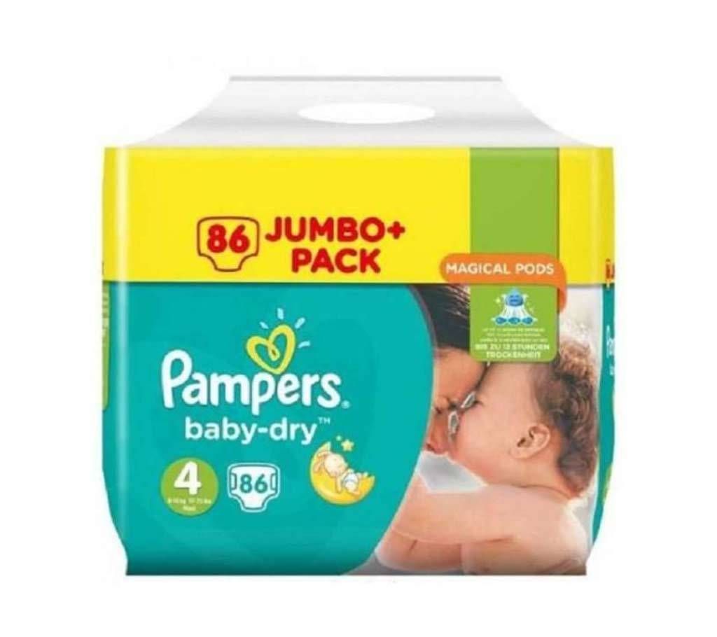 Pampers -04 Baby 08-16 kg (86 Jumbo Pack)