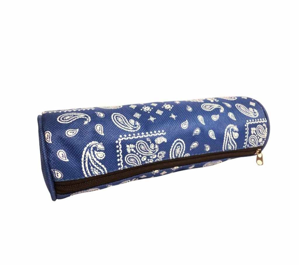 Round Blue Pencil Case,Pen Bag - 33168