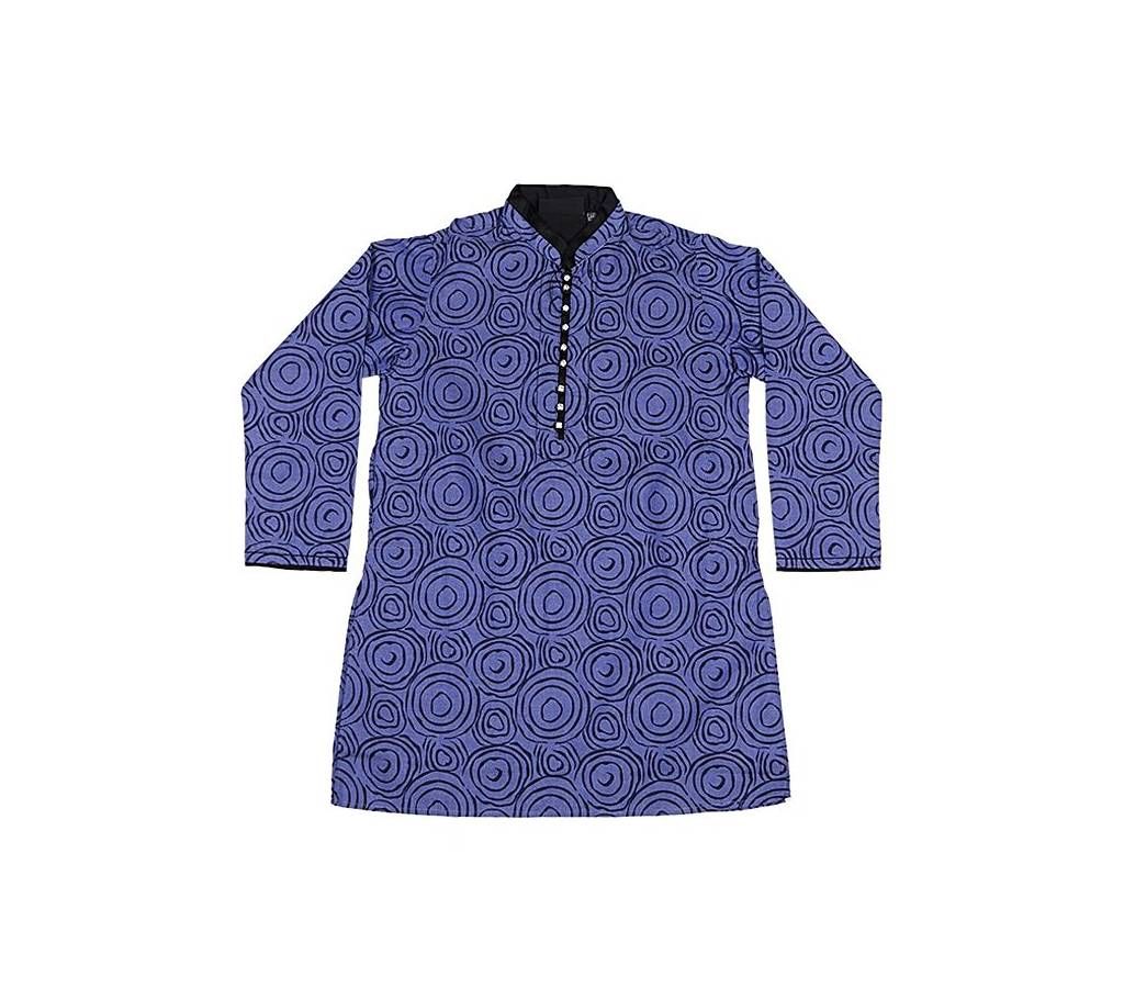 Navy Blue Cotton Panjabi for Boys
