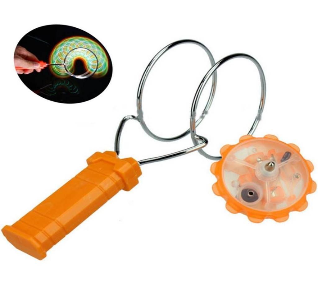 Magnetic Gyro Magic Spinning Rainbow Light Effect Wheel Kids Toy
