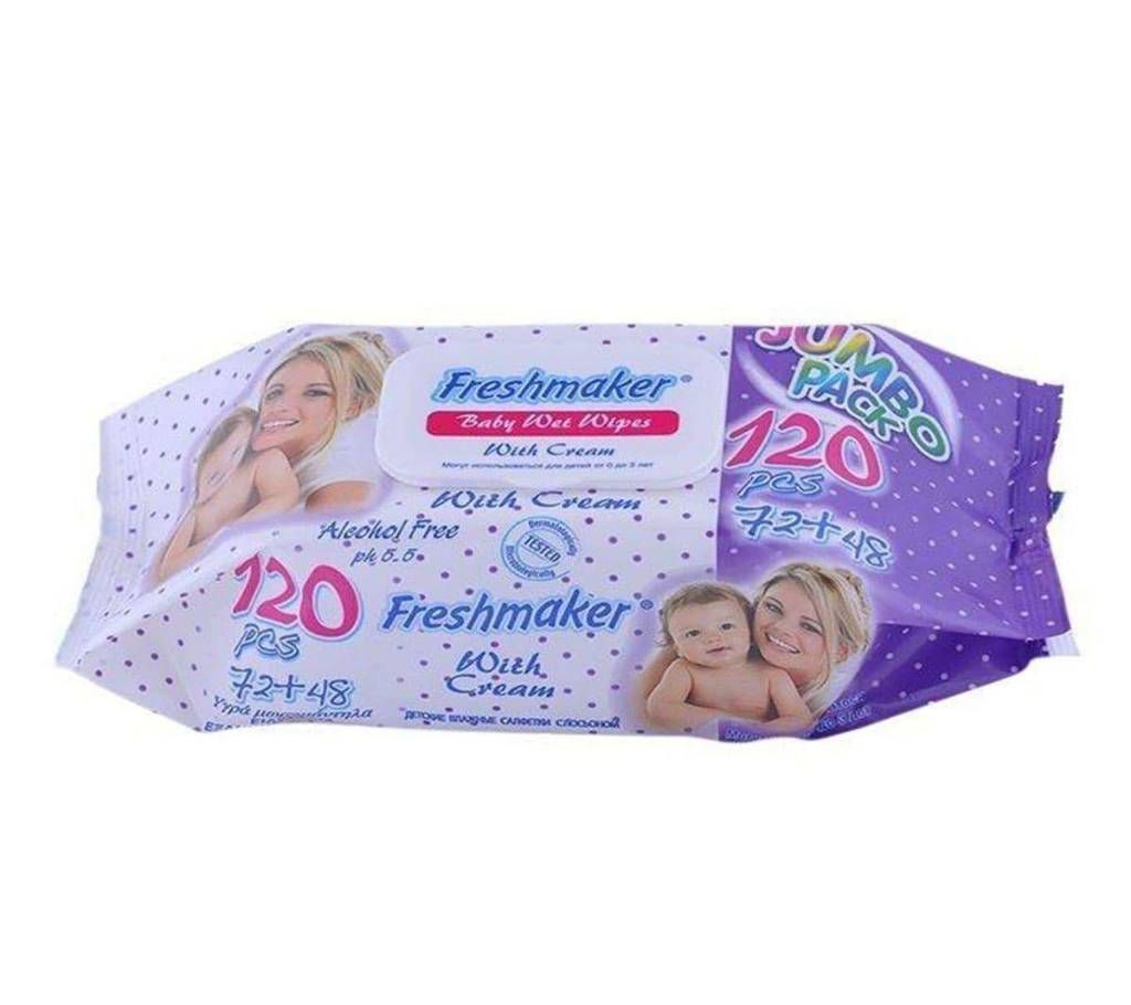 Freshmaker Fliptop Wipe - 120 Pcs (India)