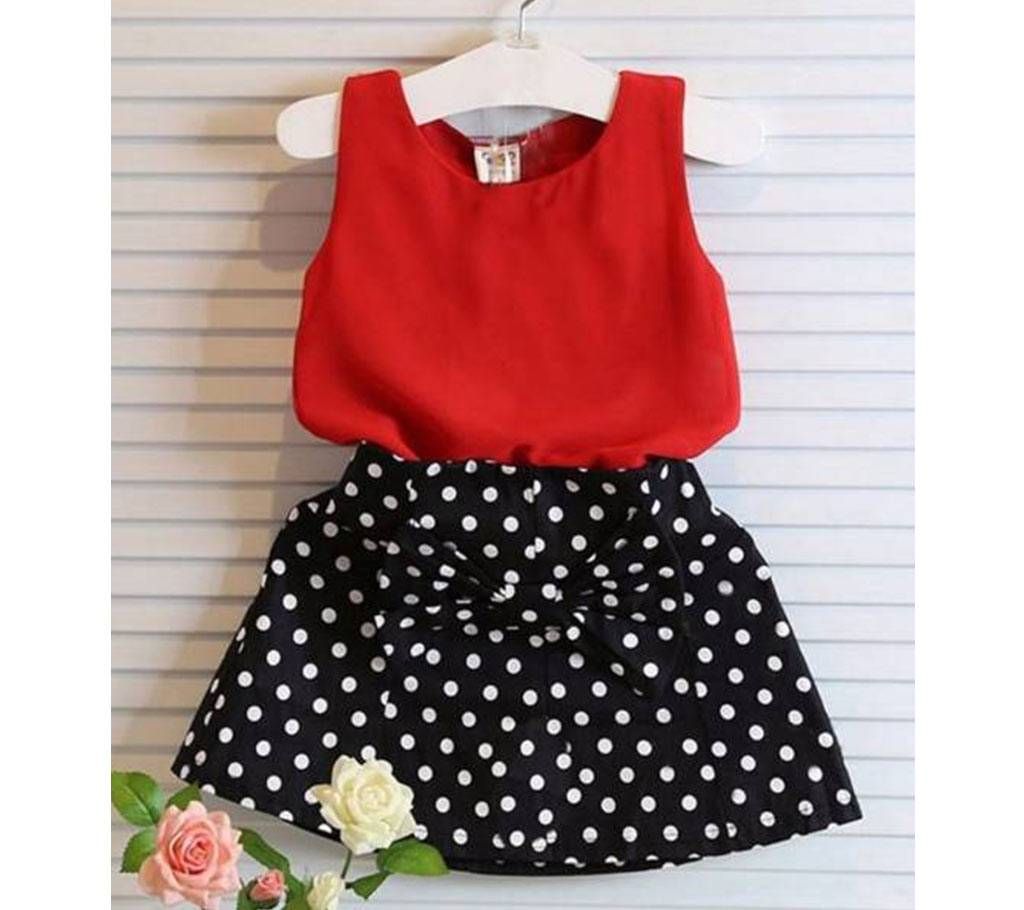 Baby Girls Clothing Set Chiffon Summer Tops+Bowknot Mini Skirts