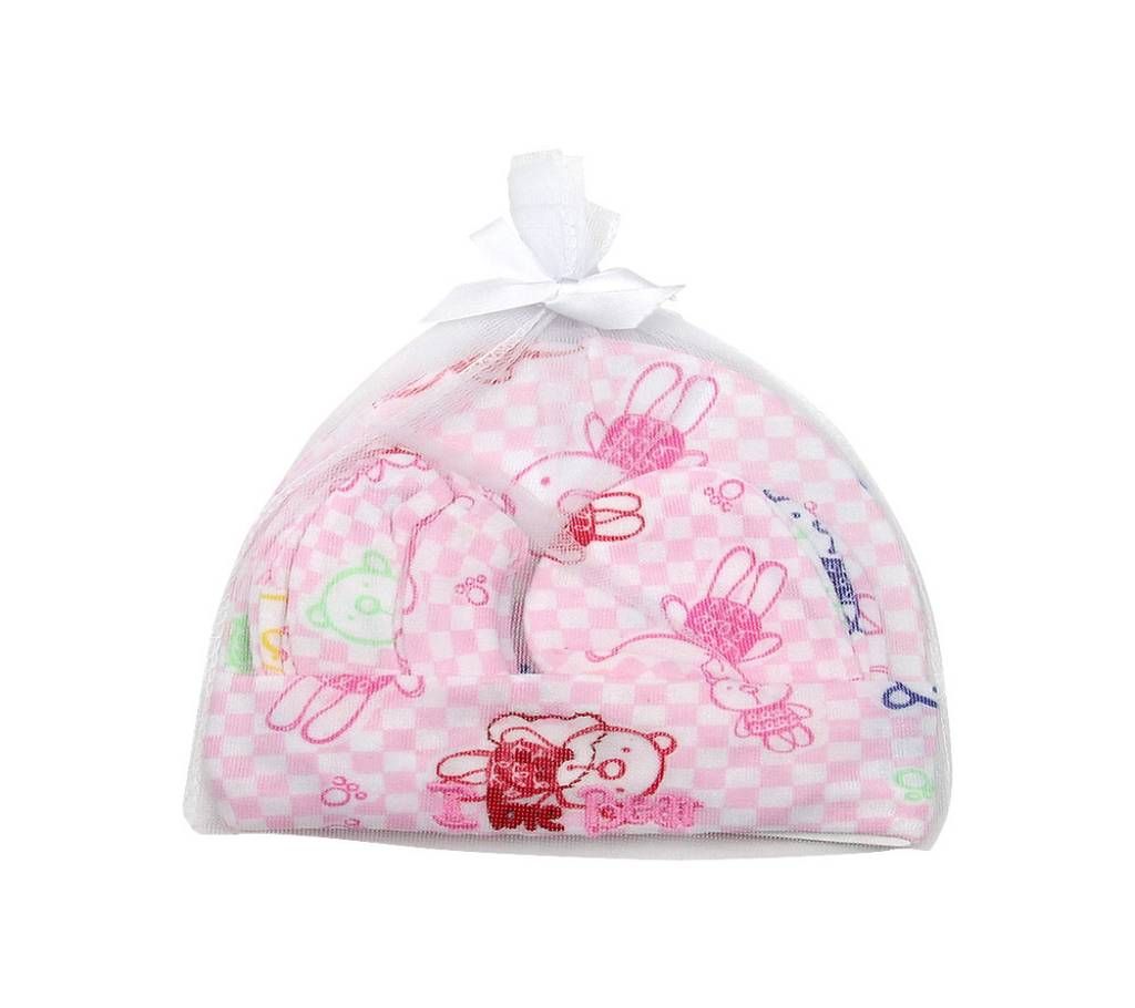 Lovely  Pink Bear Baby Cap