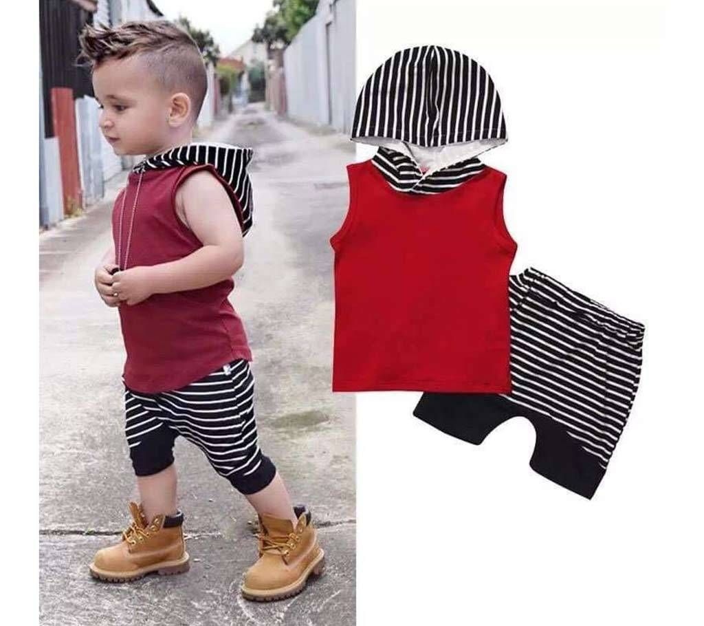 Cotton hoody Kids Boys set Clothes