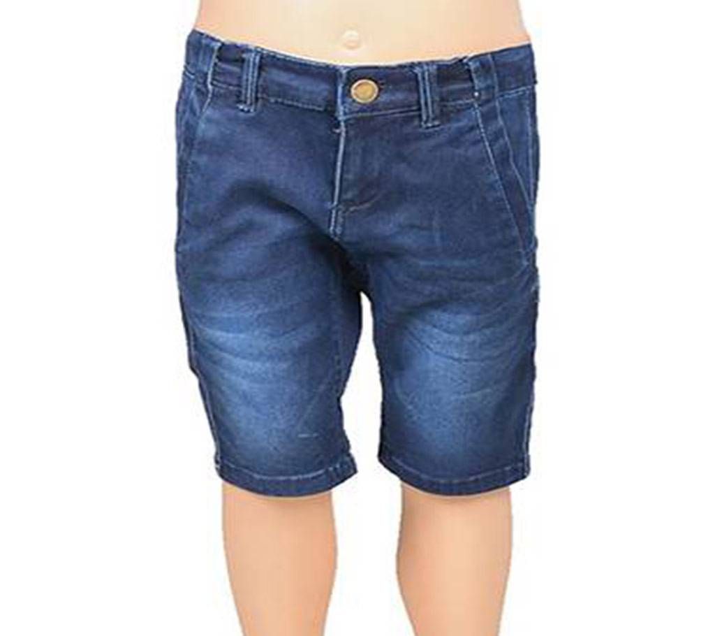 KUHEL Stretch Nave Blue Half  Jeans for Boys