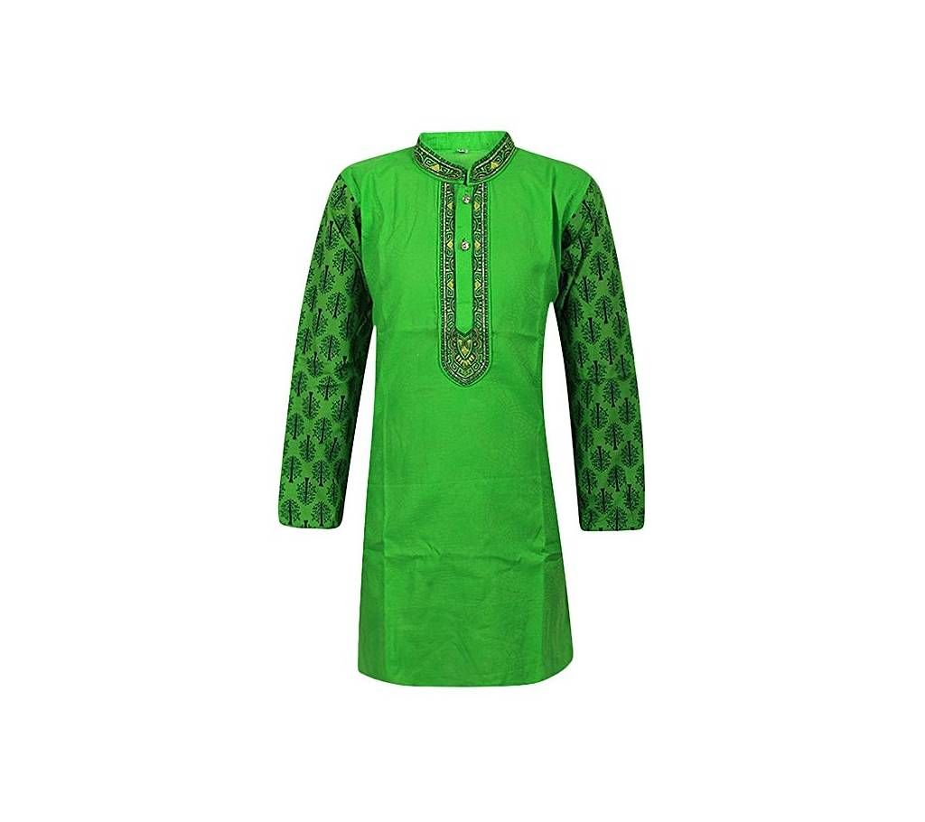 Light Green Cotton Short Panjabi for Boys