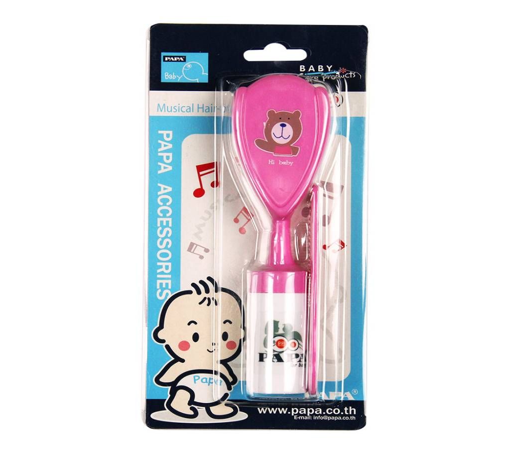 PAPA PINK MUSICAL HAIR BRUSH & COMB SET