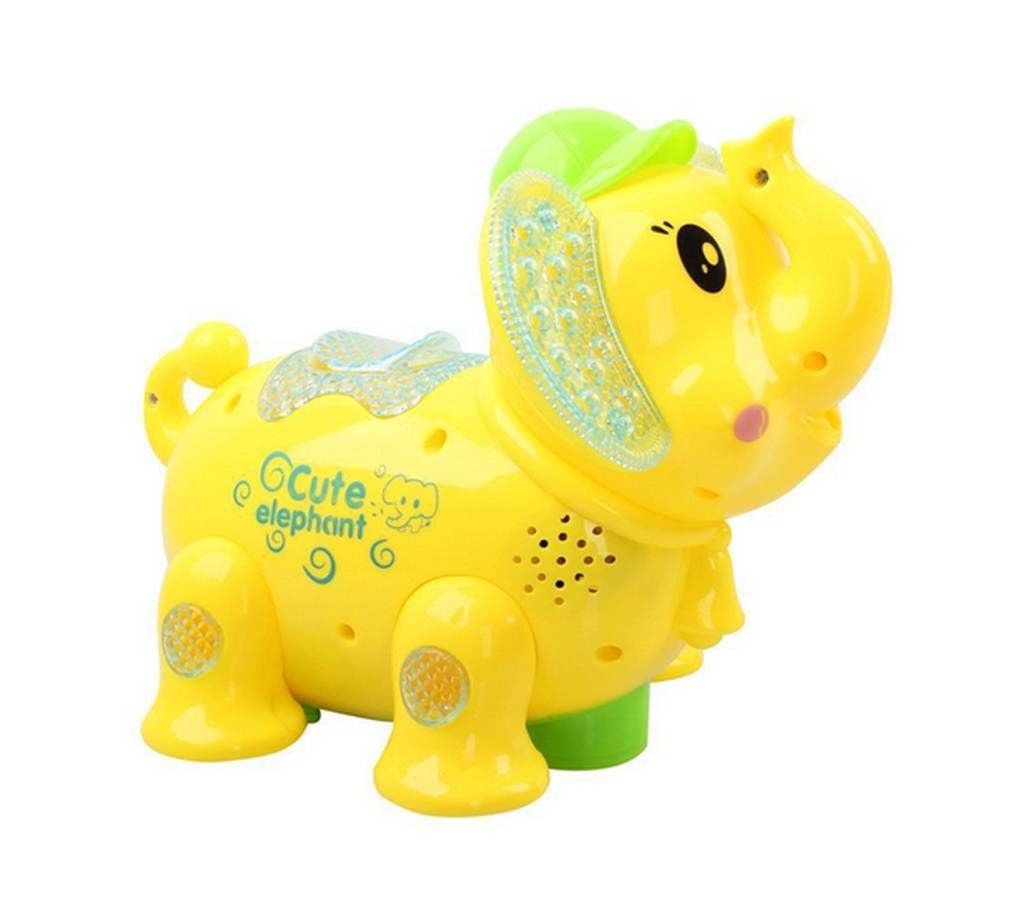 Elephant Projection Flash Electric Kids Toy- Multi-color