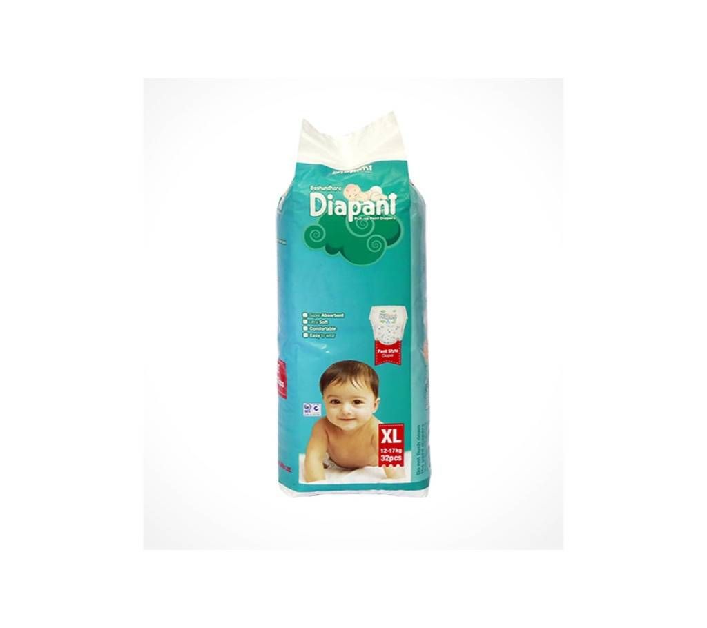 Bashundhara Diapant Baby Diaper Extra Large 12-17 KG 32 pcs Pant System