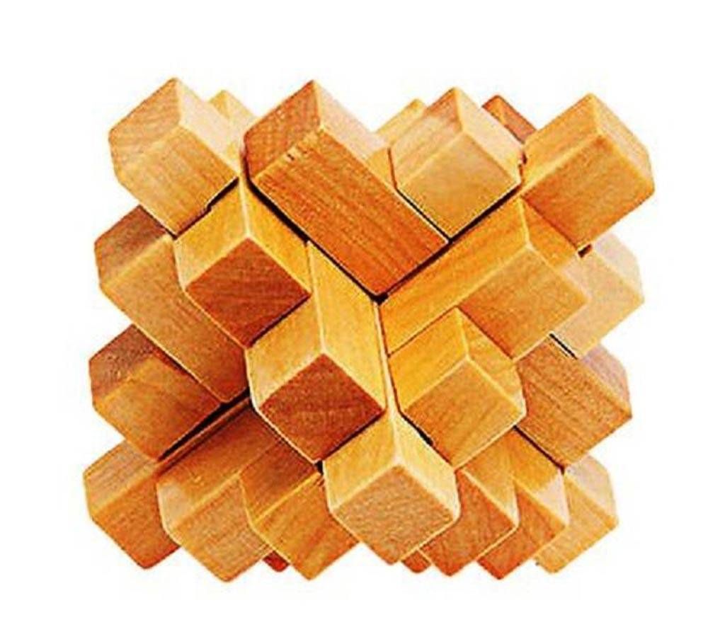 STAR Wooden Cube Puzzle IQ Brain Treaser