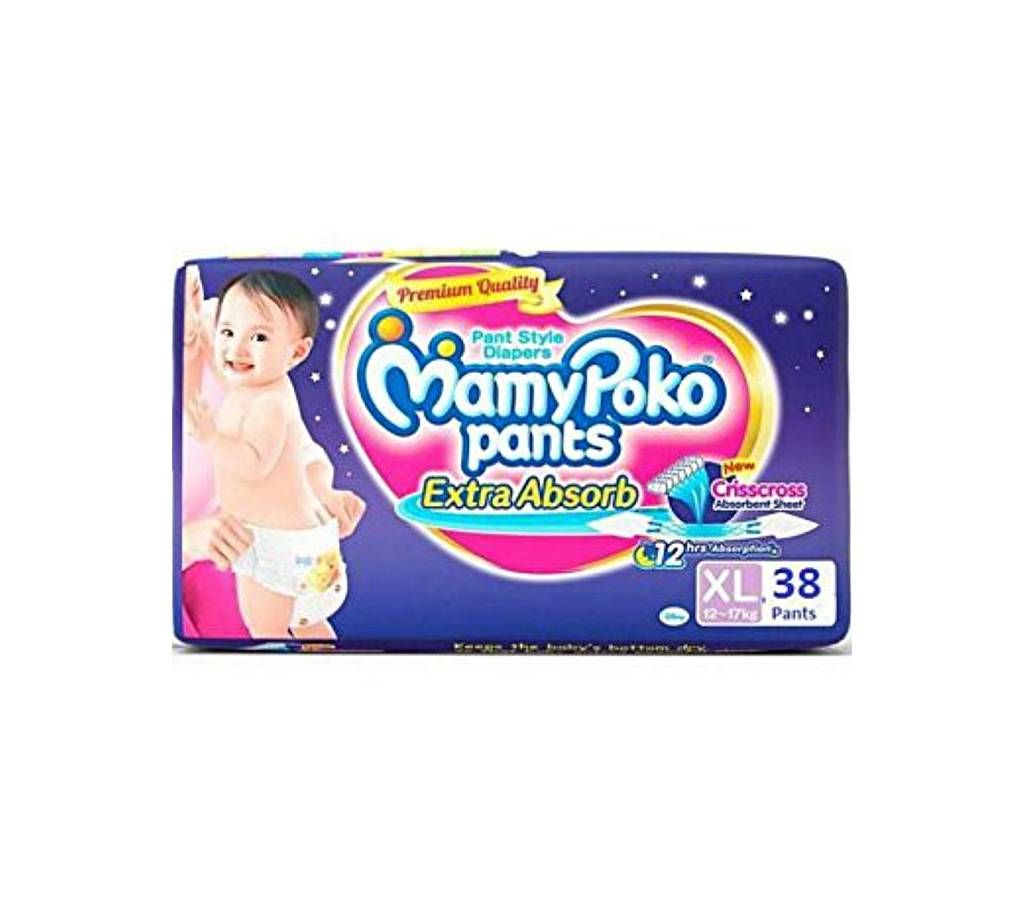 MamyPoko Pant Diapers - XL (12-17 kg) - 38pcs