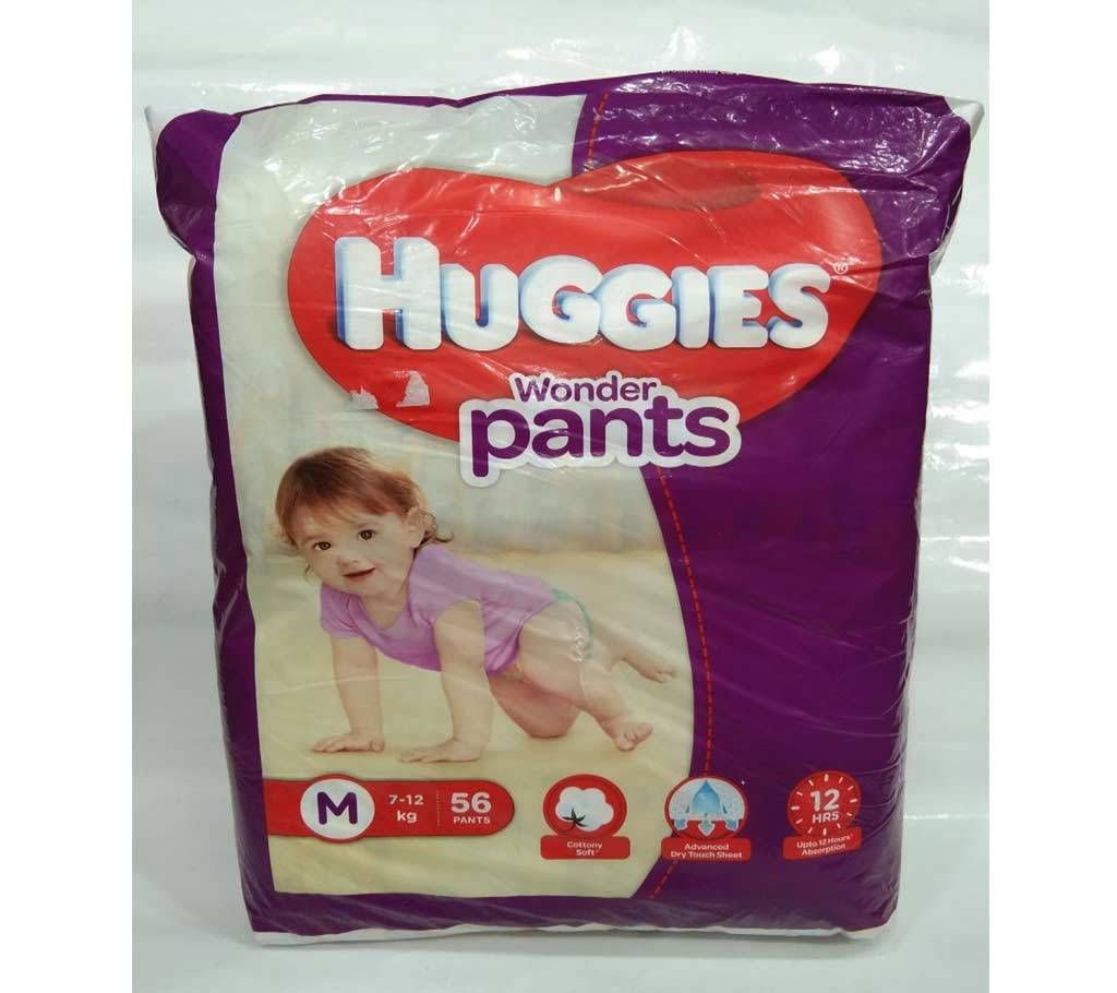 Huggies wonder pants M(7-12kg) 56psc India
$