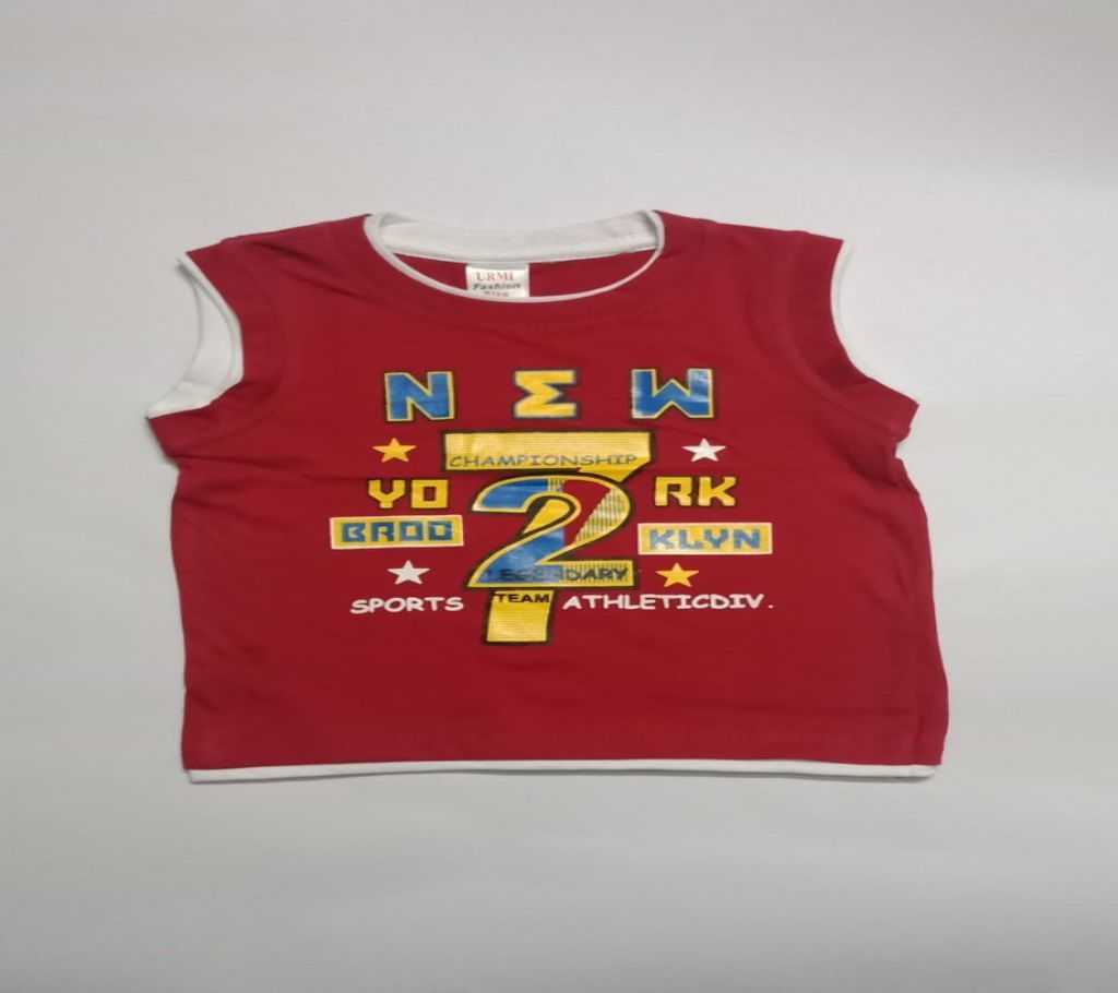 Boys Printed Fancy Sleeveless T-Shirt For Summer