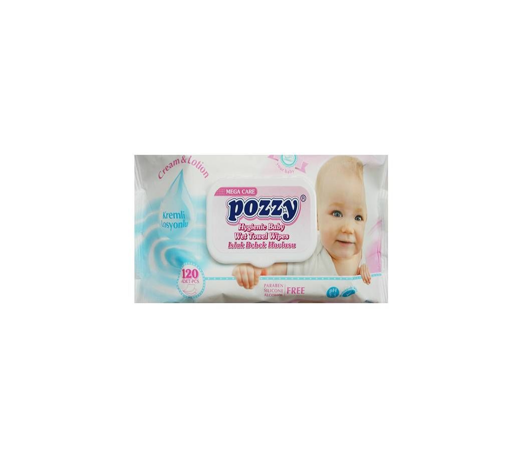 Pozzy Baby Wet Towel Wipes 120pcs Turkey