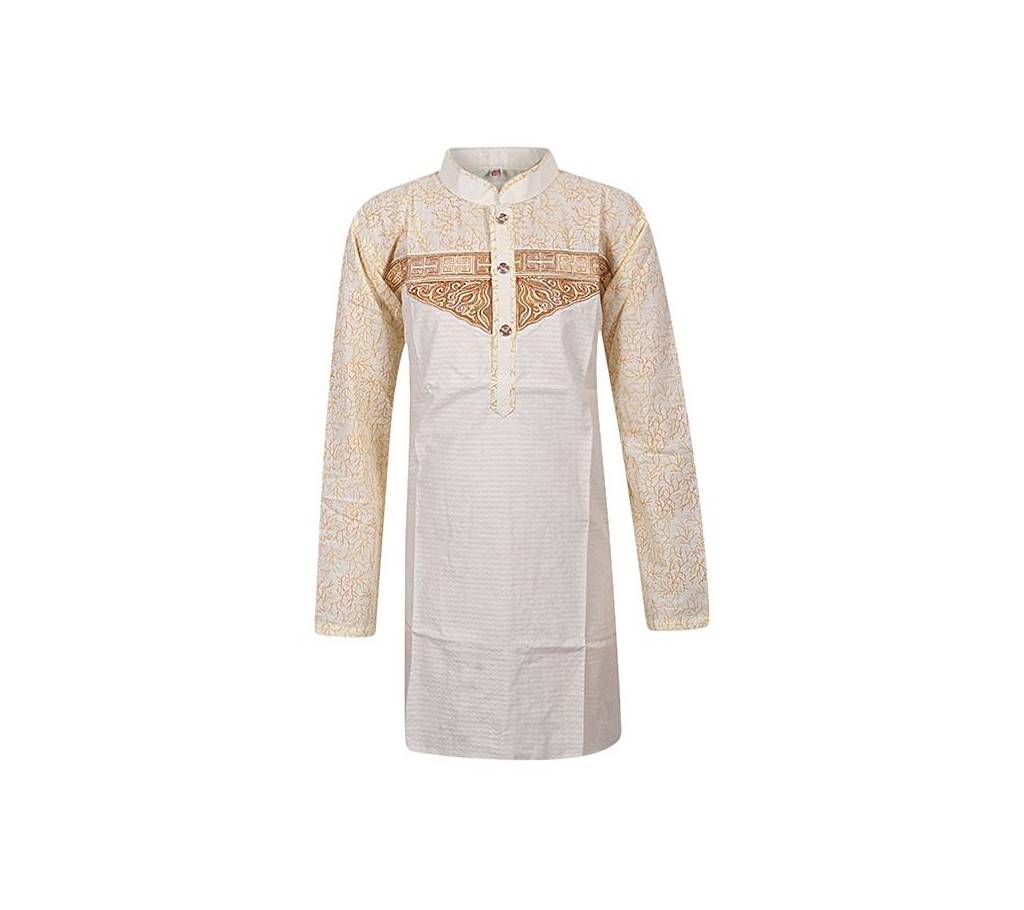 Cream Cotton Short Panjabi for Boys